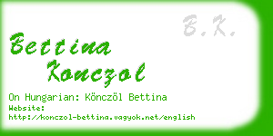 bettina konczol business card