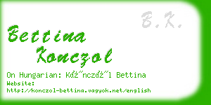 bettina konczol business card